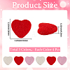12Pcs 3 Colors Heart Wool Needle Felting Decoration DIY-SC0030-15-2