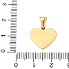 304 Stainless Steel Pave Natural White Shell Heart with Initial Slice Pendants STAS-R168-25G-U-3