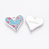 Alloy Enamel Pendant X-ENAM-19X19-1-2