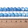 Ombre Effect Dyed Electroplate Opaque Glass Beads Strands EGLA-Q130-01A-06-5