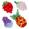 4Pcs 4 Styles Glass Woven Beads GLAA-FH0001-83-1