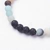 Forsted Natural Amazonite Stretch Bracelets BJEW-JB03361-03-2