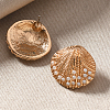 Chic Zinc Alloy Shell Shape Stud Earrings FH5458-3