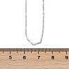 925 Sterling Silver Twisted Bar Link Chain Necklaces NJEW-H056-01B-P-5