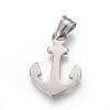 Non-Tarnish 304 Stainless Steel Pendants STAS-E449-21P-2