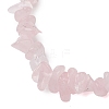 Natural Rose Quartz Beads Kids Bracelets BJEW-JB10611-09-3