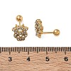 304 Stainless Steel Crystal Rhinestone Animal Cartilage Earrings SA-CBA1F7E-01G-02-2