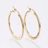 304 Stainless Steel Hoop Earrings EJEW-F105-21G-1