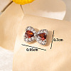 304 Stainless Steel Cubic Zirconia Stud Earrings FS-WGE3C70-04-1