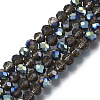 Electroplate Transparent Glass Beads Strands LS-EGLA-A034-T6mm-S23-1