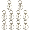 10Pcs Alloy Keychain Clasp Findings PALLOY-YW026-02-1