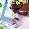Alloy Resin Heart Keychains KEYC-TADJ0002-01G-Z-4
