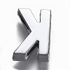 Alloy Letter Slide Charms RB-F034-01K-P-RS-2