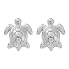 Brass Stud Earrings EJEW-R032-03P-4