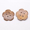 Ethnic Garment Accessories Wood Findings 4-Hole Coconut Sewing Buttons BUTT-O002-D-2