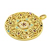 Real 18K Gold Plated Brass Micro Pave Cubic Zirconia Pendants KK-R159-41G-2