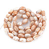 Opaque Baking Painted Crackle Glass Beads Strands EGLA-S174-21E-2