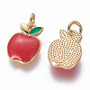 Brass Enamel Charms KK-L185-29G-2