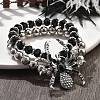 Punk Style Alloy Plastic Charm Bracelets LS-BJEW-K269-01P-3