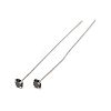 Brass Micro Pave Cubic Zirconia Stud Earring Findings CU-CBA4618-01P-08-1
