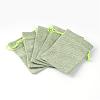 Polyester Imitation Burlap Packing Pouches Drawstring Bags ABAG-R005-9x12-02-2