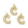 Rack Plating Brass Cubic Zirconia Pendants KK-G459-04G-3