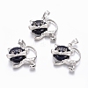 Synthetic Blue Goldstone Kitten Pendants G-J386-C06-1