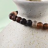 Natural Banded Agate/Striped Agate Bead Stretch Bracelets BJEW-K212-A-003-2