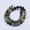 Round Natural Green Rutilated Quartz Beads Strands G-D742-10mm-2