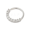 316L Surgical Stainless Steel Micro Pave Clear Cubic Zirconia Hoop Nose Rings WGE451E-05-2