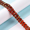Electroplated Transparent Glass Beads Strands GLAA-P003-C01-2