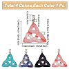 SUNNYCLUE 4Pcs 4 Styles Natural & Synthetic Mixed Gemstone Pendants G-SC0001-93-2