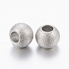 304 Stainless Steel Textured Beads STAS-K181-06-01P-1