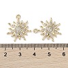 Brass Micro Pave Clear Cubic Zirconia Pendants KK-G491-10G-3