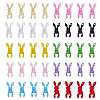 40pcs 10 Colors Spray Painted Alloy Charms MRMJ-HY0002-36-1
