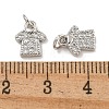 Rack Plating Brass Micro Pave Clear Cubic Zirconia Charms KK-U030-20P-3