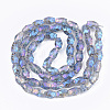 Electroplate Glass Beads Strands EGLA-T018-02-C01-2