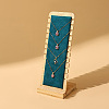 12-Slot Bamboo L-Shaped Necklace Organizer Display Stands with Velvet Mat NDIS-F005-01C-1
