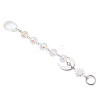 3Pcs Glass Teardrop Round Leaf Hanging Suncatchers Sets HJEW-JM04603-02-5