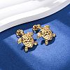 304 Stainless Steel Turtle Stud Earrings EJEW-Z135-02G-02-2