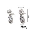 Shiny Flower Stud Earrings with American Style and Personality YB1145-2-1