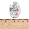 Adjustable Alloy with Resin Finger Rings RJEW-Z120-01AS-4