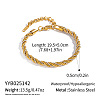 304 Stainless Steel Rope Chain Bracelets for Women LS-AF5599-4-2