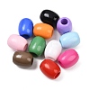 Opaque Baking Paint Acrylic European Beads OACR-G055-04-1