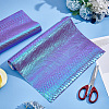 Fish-scale Pattern Laser PU Imitation Leather Fabric FIND-WH0110-262B-6