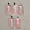 Natural Rose Quartz Pendants GG-CBAA0EE-01P-19-1