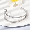 304 Stainless Steel Cuff Bangles for Women BJEW-D408-29P-4