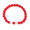 10Pcs 10 Colors Transparent Acrylic & Glass Beaded Stretch Bracelet Sets BJEW-JB10799-3