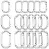 18Pcs 3 Styles Zinc Alloy Spring Gate Rings FIND-SP0001-13-1