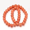 Natural Yellow Jade Beads Strands JBR8mm-34-3